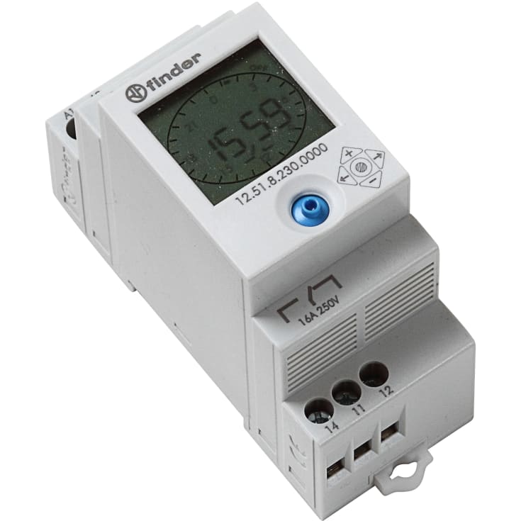Byt dag/vecka 1CO, 16A 250VAC, NFC/manuell inställning