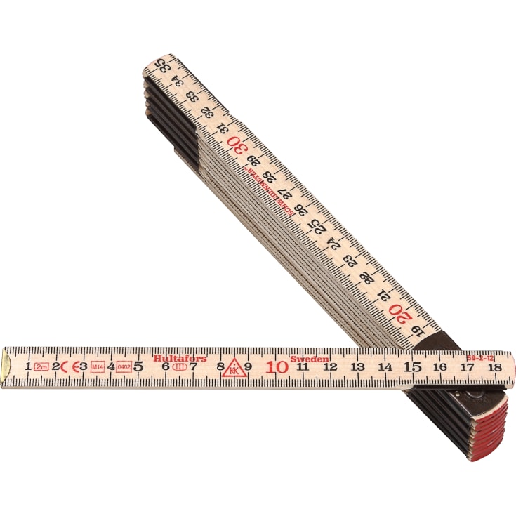 Hultafors trälinjal 2 meter - 12 leder