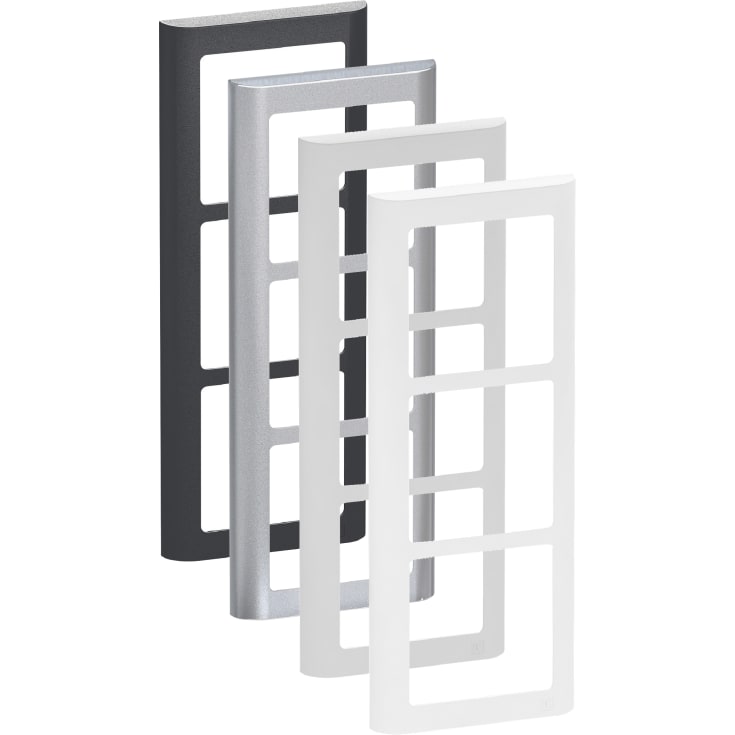 LK Fuga Soft 63 ramme, 3 modul, lodret, hvid