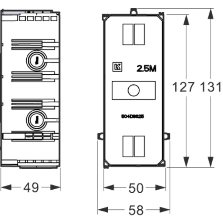 LK Fuga Air Indmuringsdåse, 2,5M, Grøn