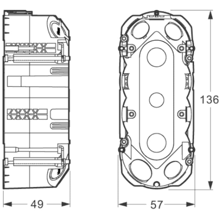 LK Fuga Air forfradåse, 2,5 modul