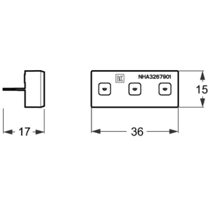 LK lokaliseringsbrik for Fuga Air indmuringsdåser