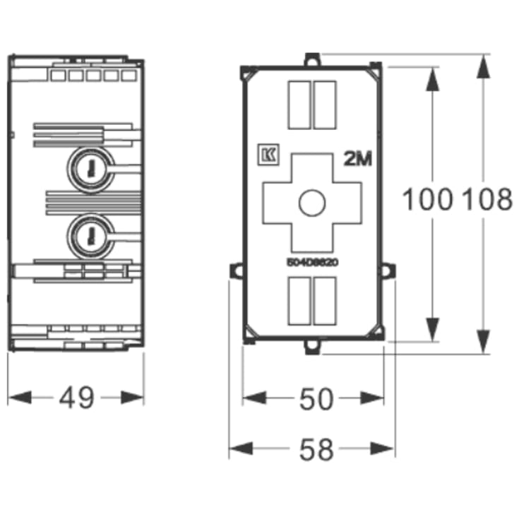 LK Fuga Air indmuringsdåse, 2 modul, grøn