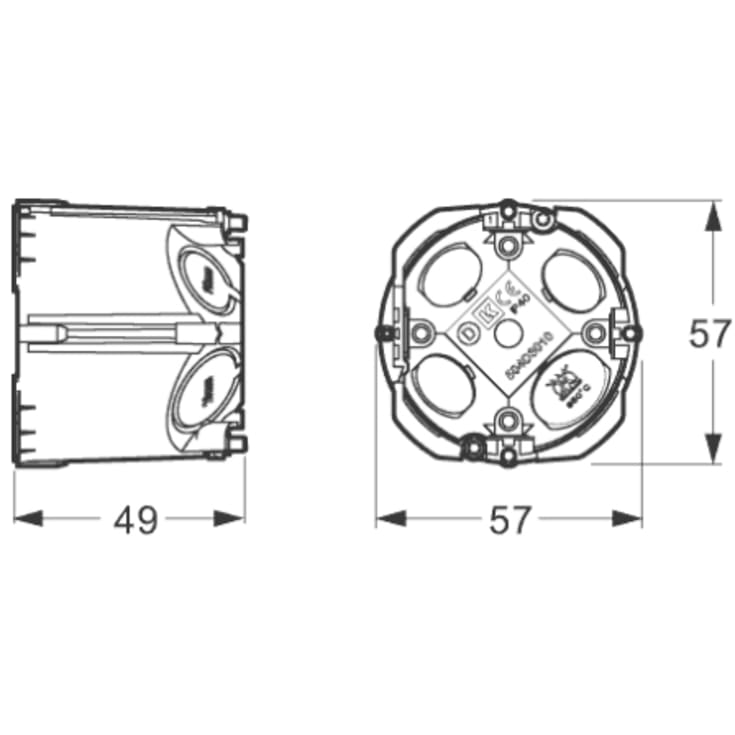 LK Fuga Air Brandtæt Forfradåse, 1M, Rød
