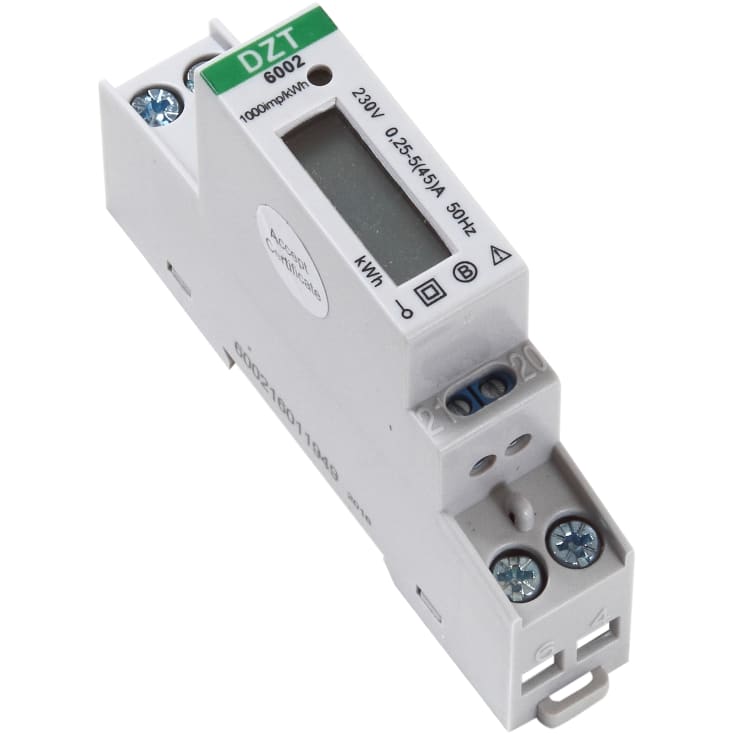 Elmätare 1F LCD 230V/45A 1M MID klass B