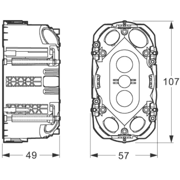 LK Fuga Air Brandtæt Forfradåse, 2M, Rød