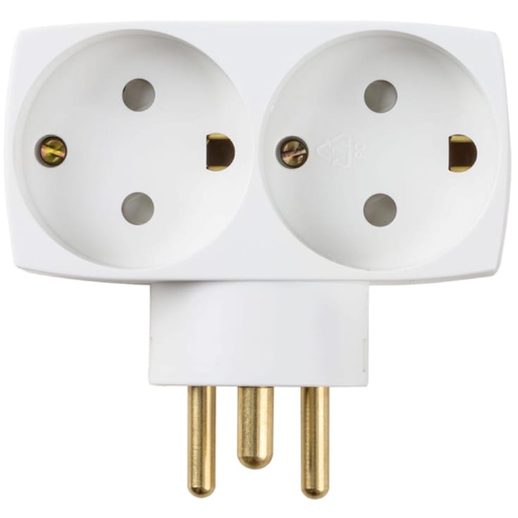 Elworks dobbeltstik, med jord, hvid