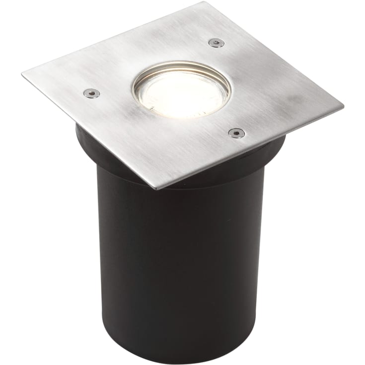 Infälld spot GU10 firk. 115x115 bs stål IP67