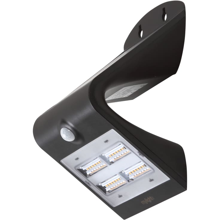 Mylight.Me Walllight 03 Mellem, sort, solcelle, LED 3000K, 400 lm