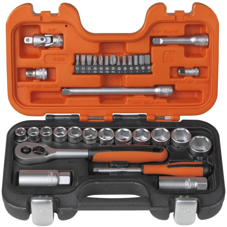 Bahco topnøglesæt 3/8" 33 dele