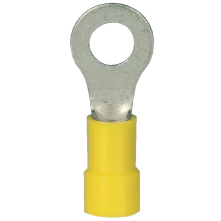 100 stk Isolerede Ringkabelsko gul, 2,75-6,0 mm², M10