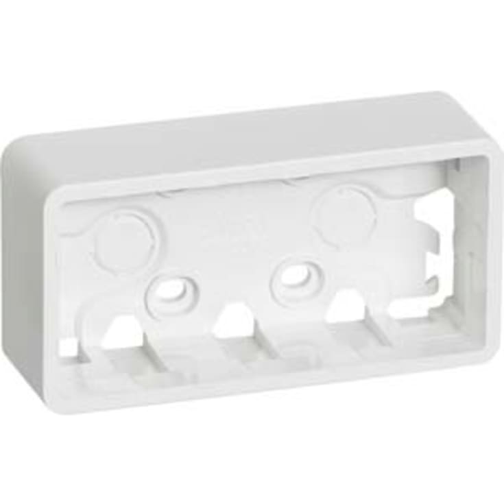 LK Fuga Baseline 50 underlag, 2 modul, vandret, hvid