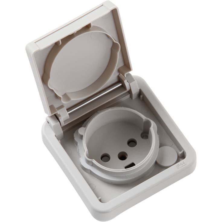 LK Opus 74 stikkontakt, lysegrå