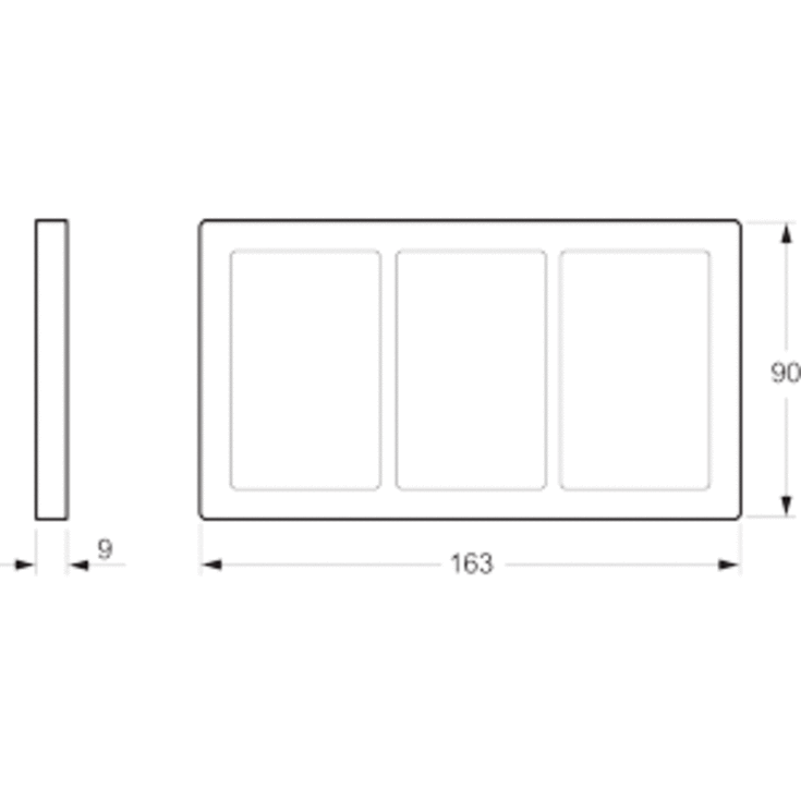 LK Fuga Base 63 ramme, 3x1,5 modul, hvid