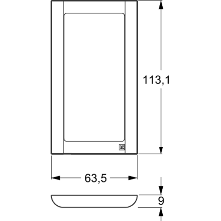 LK Fuga Soft 63 Designramme, 2M, Hvid