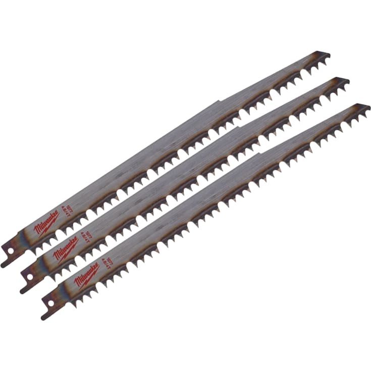 Milwaukee bajonetsavklinge, træ, 240 mm, 3 stk