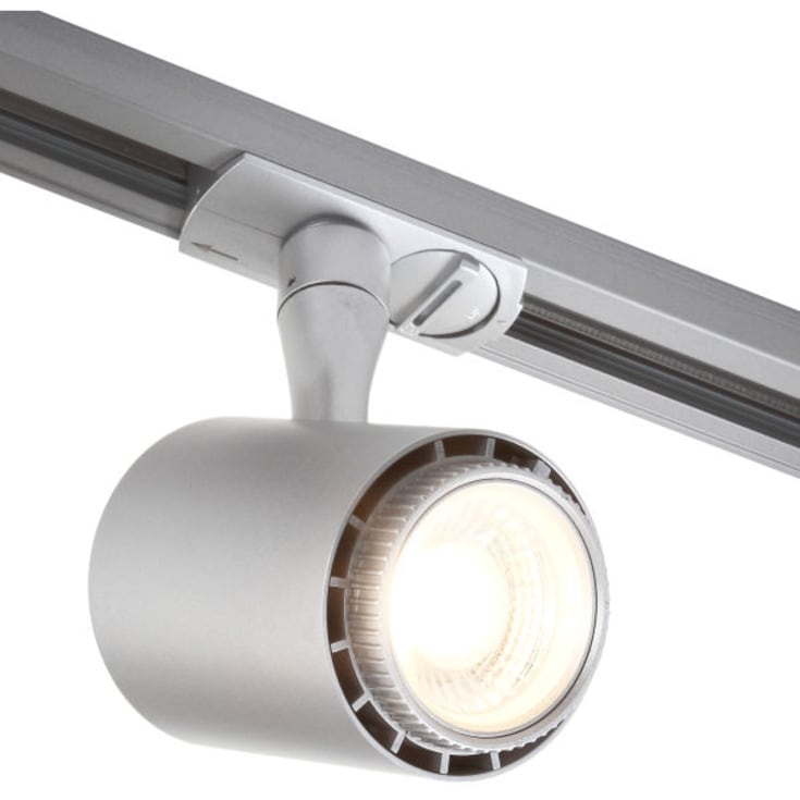 Melmbergs Velo LED skinnespot 1F 13W, sølvgrå