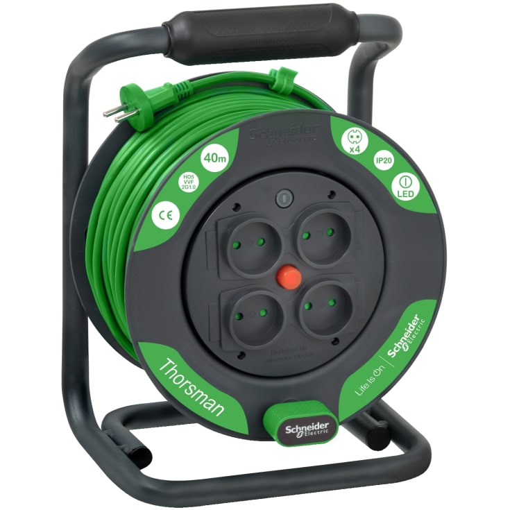 Kabeltromle 40M H05VV-F 2x1, IP20