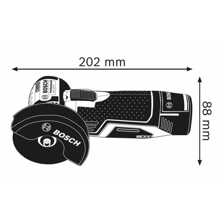 Bosch Professional vinkelsliper GWS 12V-76 u.batteri