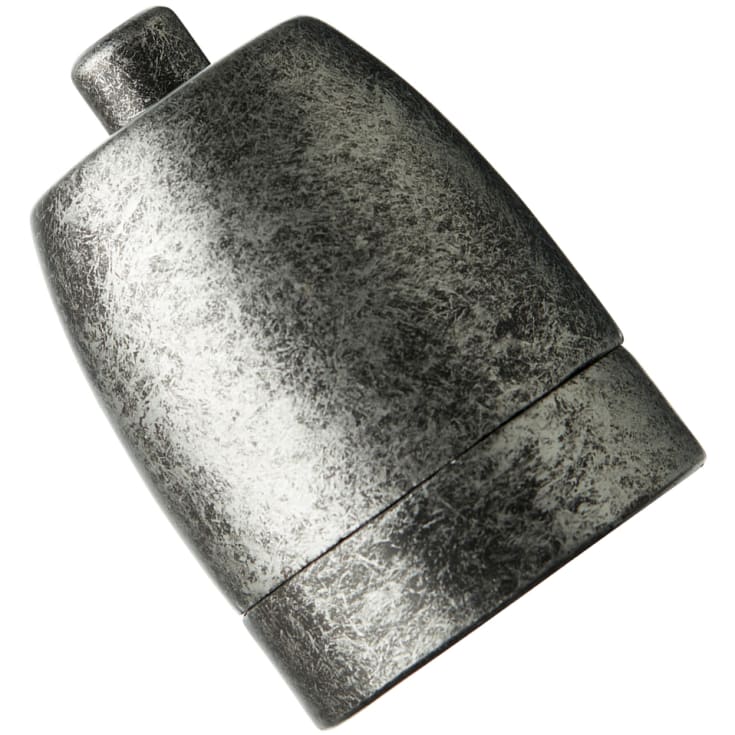 Nielsen Light porcelænsfatning, galvaniseret stål