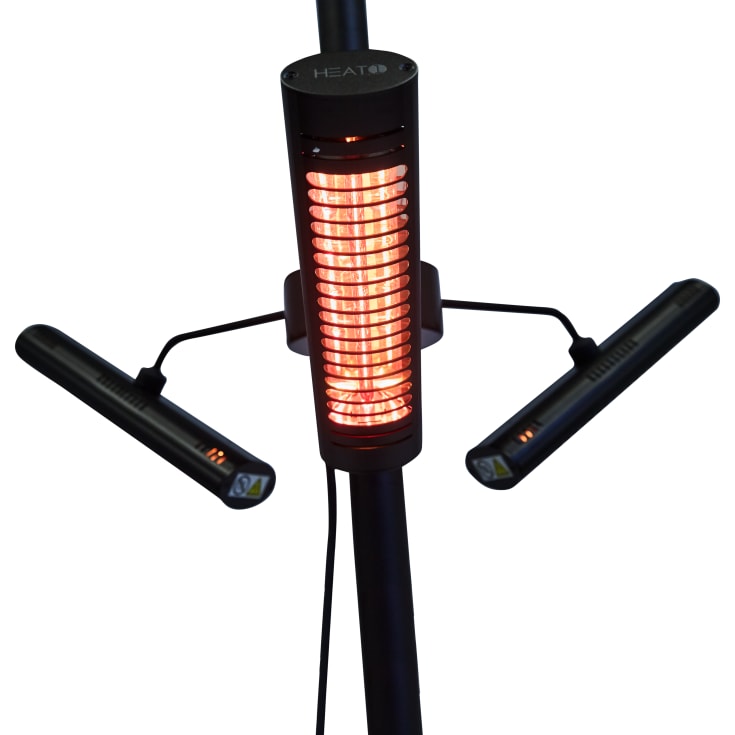 Heat1 infraröd terrassvärmare för parasoll, 3x 670W