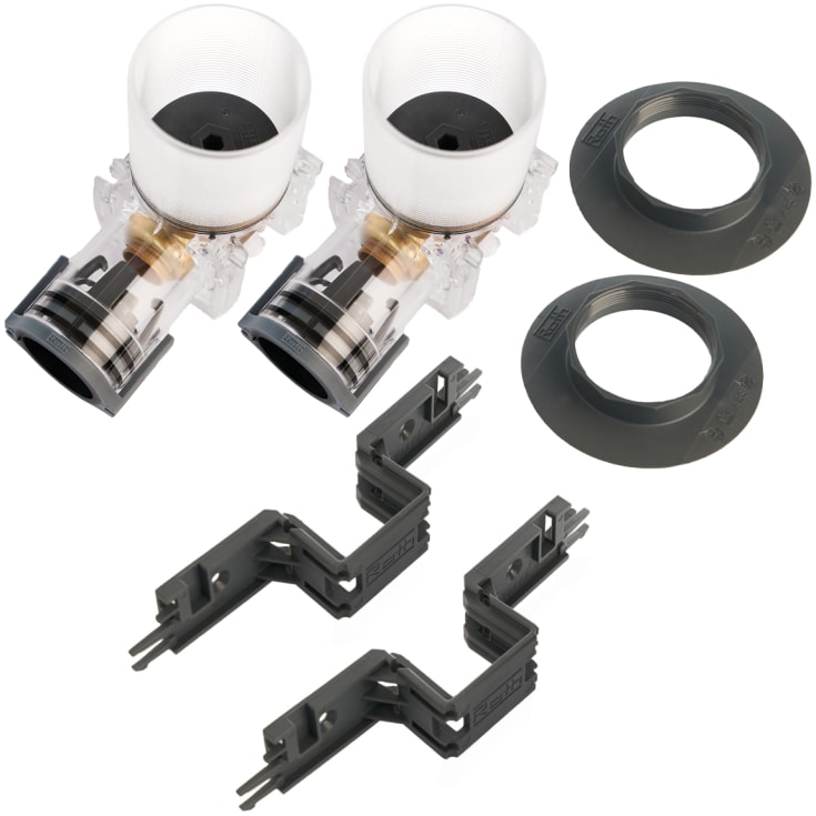 Roth Quickbox dubbel kopplingsdosa för gipsskivväggar, 15 mm