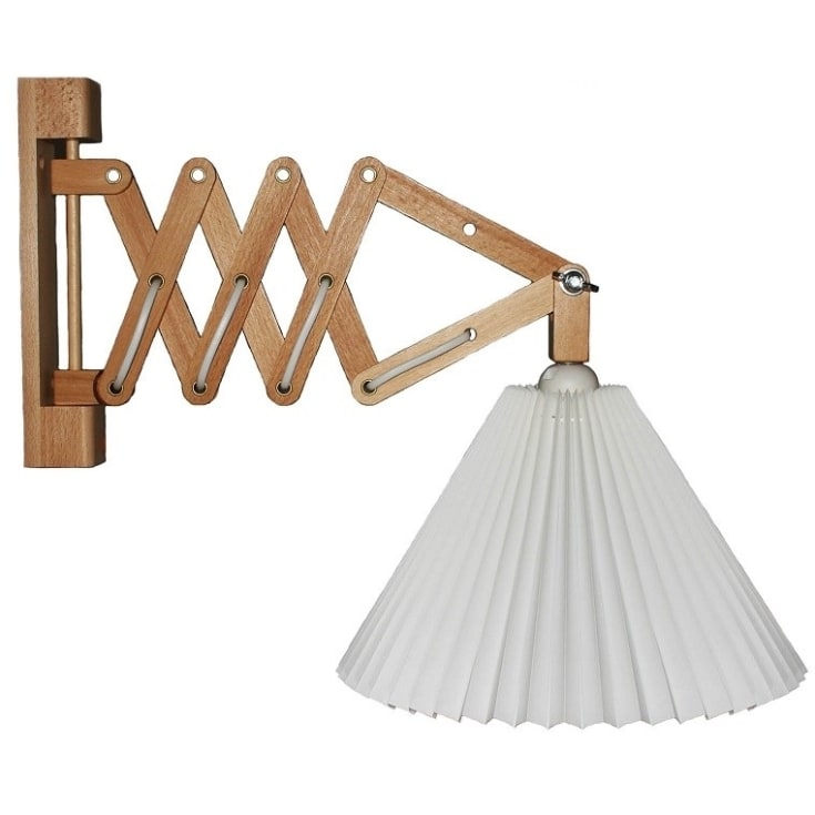 Sax vegglampe, E27, mørkt tre