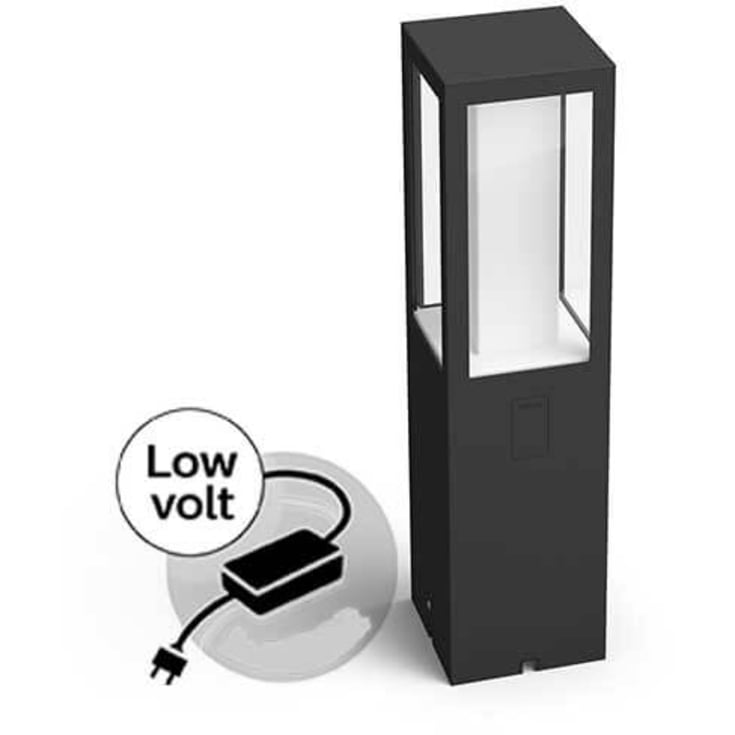 Hue Impress hvid & Color ambiance pedestal sort