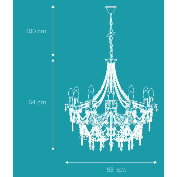 Nielsen Light Imperial lysekrone, 8-armet