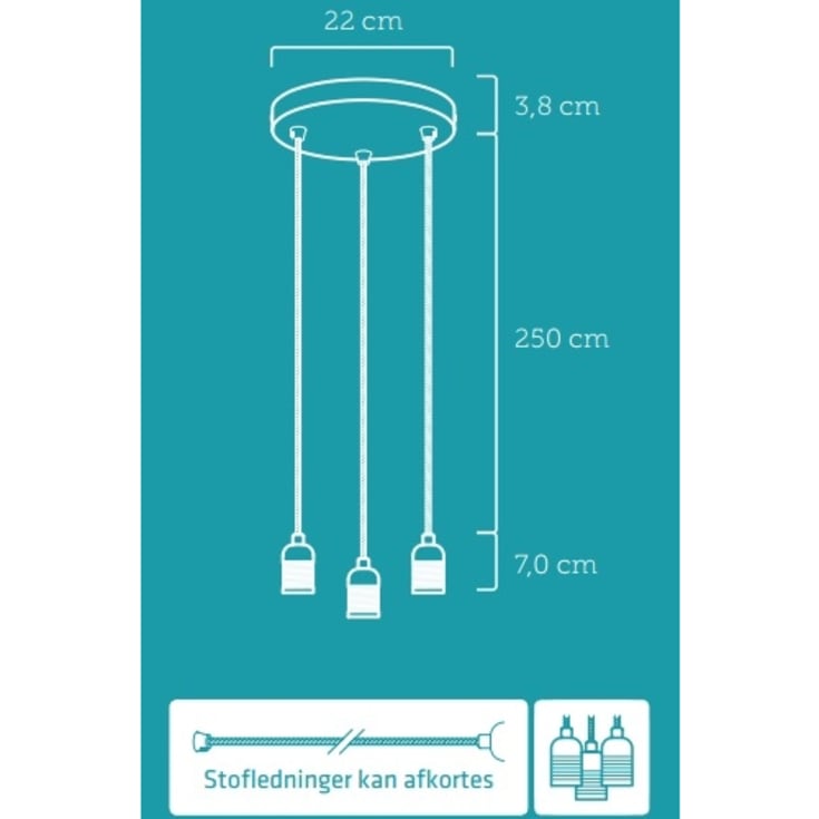 Nielsen Light K9 klyngependel, 3 lamper