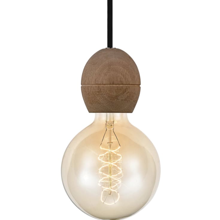 Halo Design fatningssett Round, mørkt tre