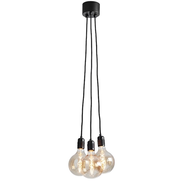 Nielsen Light K5 takfäste till 3 pendlar, matt svart