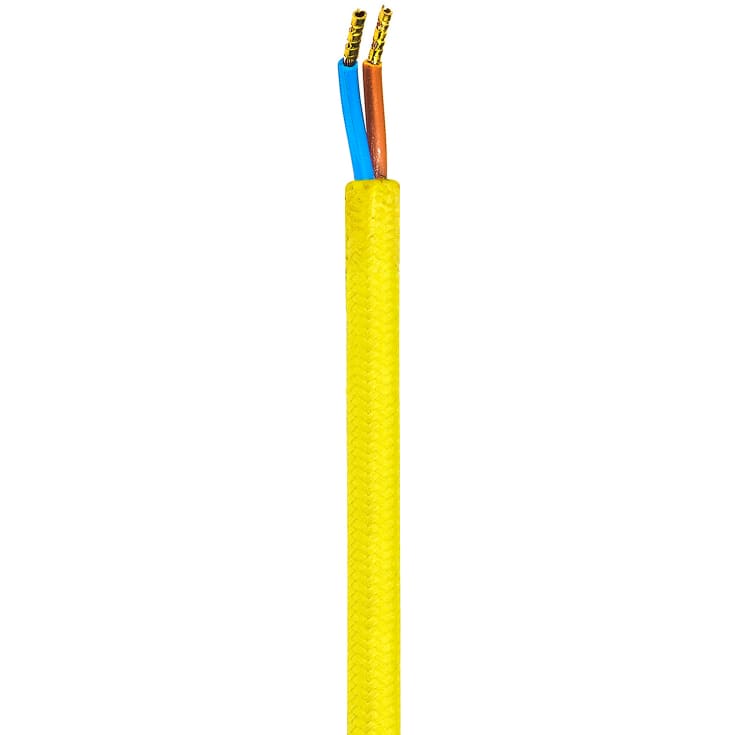 Nielsen Light stoffledning, 2x0,75 mm², 4 meter, gul