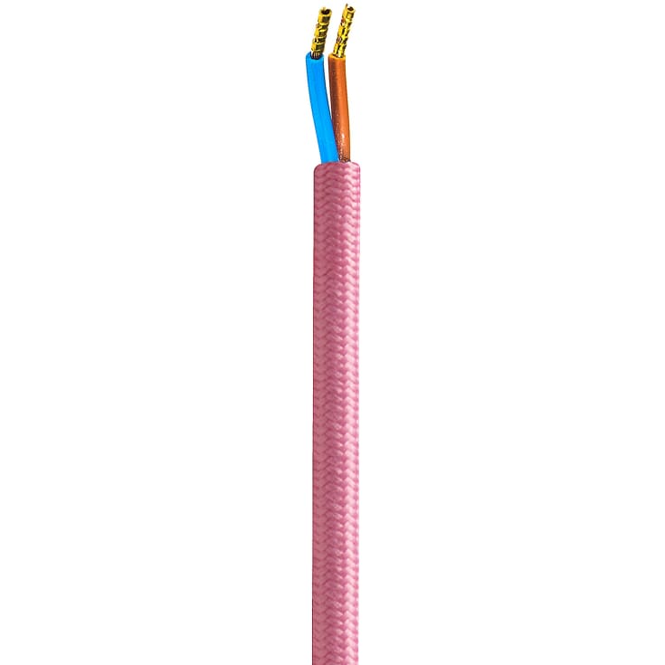 Nielsen Light tygledning, 2x0,75 mm², 4 meter, rosa