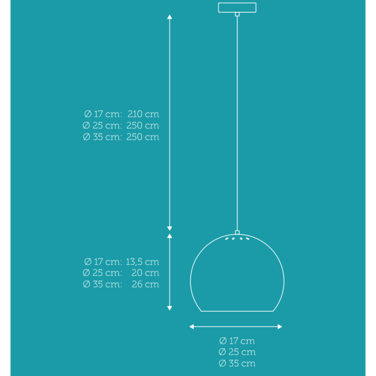 Nielsen Light Nice pendel, børstet kobber, Ø25 cm