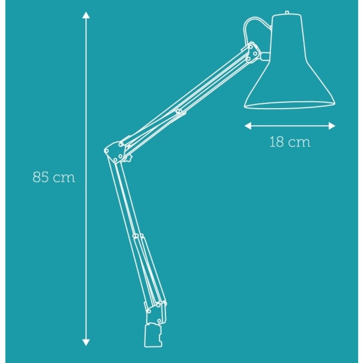 Arkitektlampe Jensen Silver