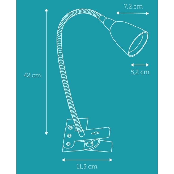 Nielsen Light Kobra klypelampe, hvit