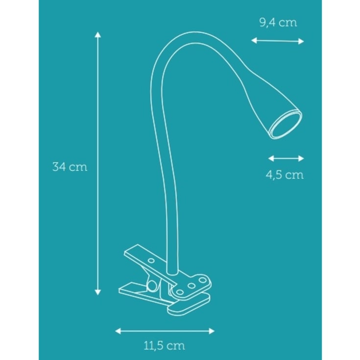 Nielsen Light Eye klemmelampe, hvid