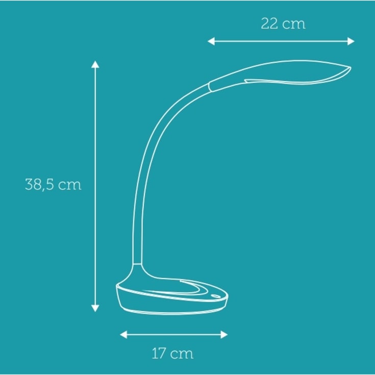 Bordlampe Samba Usb Hvid Led
