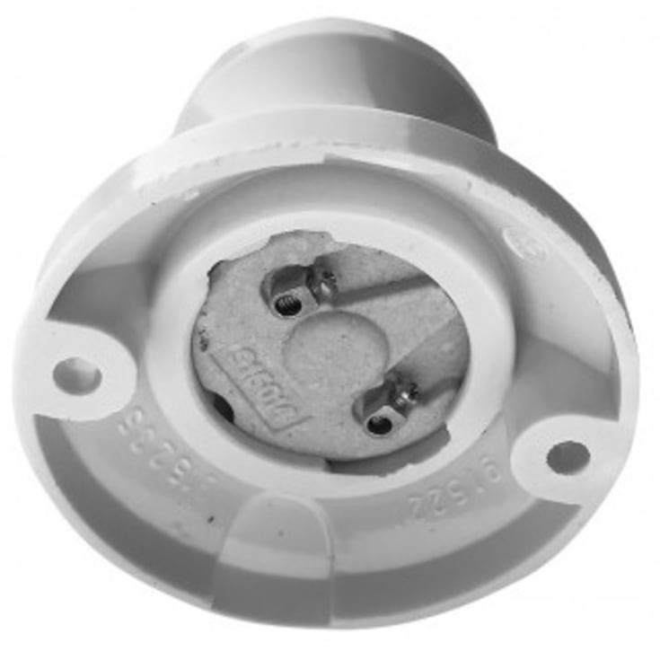 Lampefatning E27, vægmontering, hvid