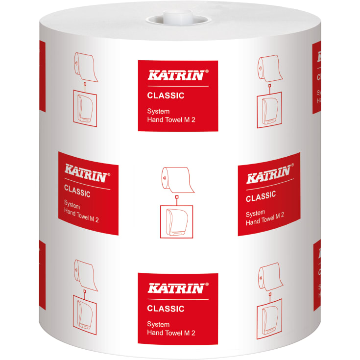 Katrin håndklæderulle 58198 M2, 2-lags, hvid, 772 ark, 170 m