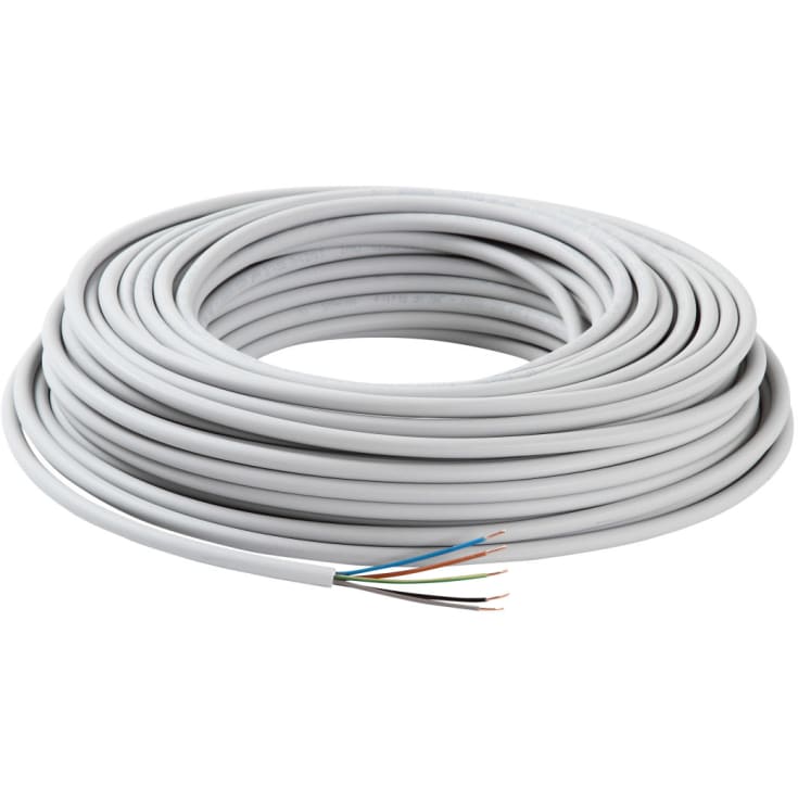 100 meter Installationskabel 5x1,5mm², 90°
