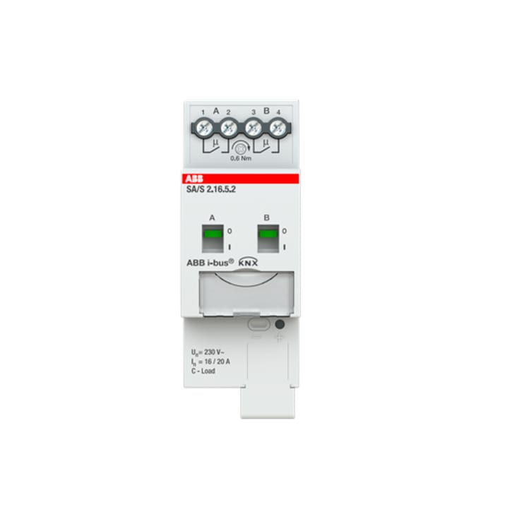 KNX SA/S2.16.5.2 Kontaktställdon, man. drift, AC1 20A, AC3 16A