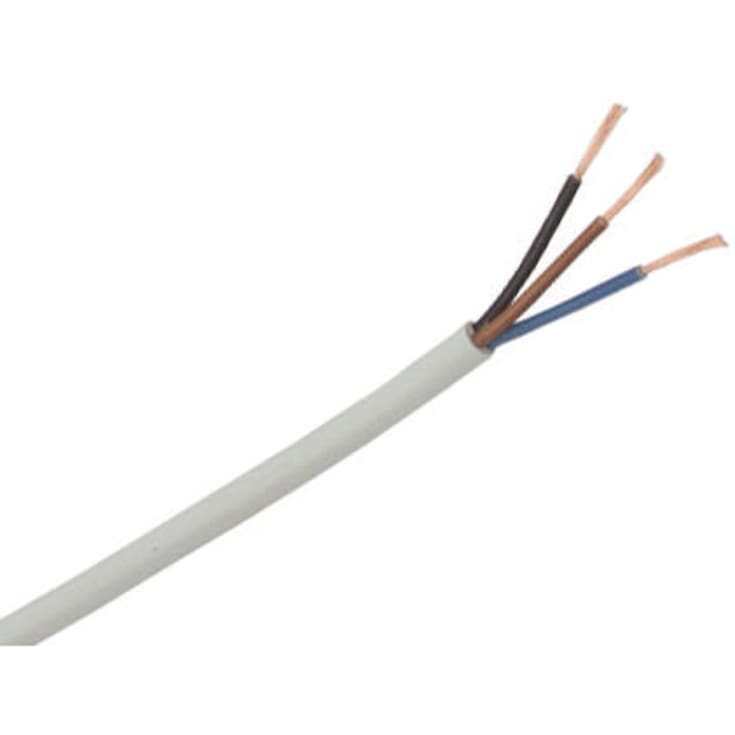 Rund plastledning PKLJ 3G0,75 mm², sort