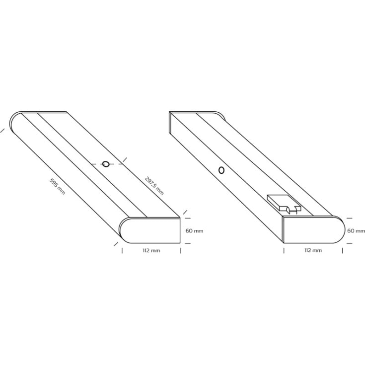 Nordtronic Bianka spejllampe, strømudtag