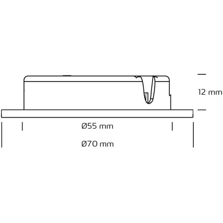Nordtronic Alina spot 2,2W/2700K LED, børstet aluminium