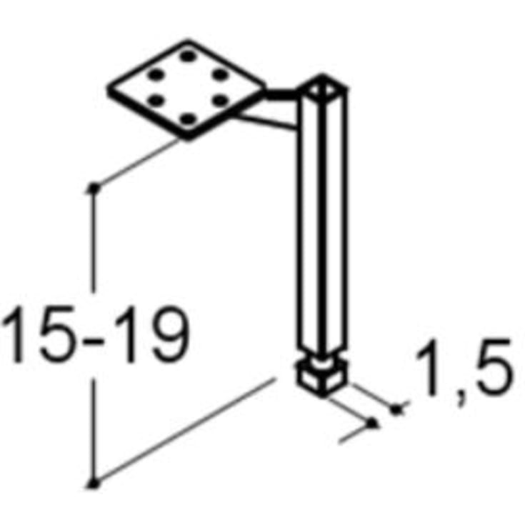 Dansani Luna Classic støtteben, hvid, 15-19 cm