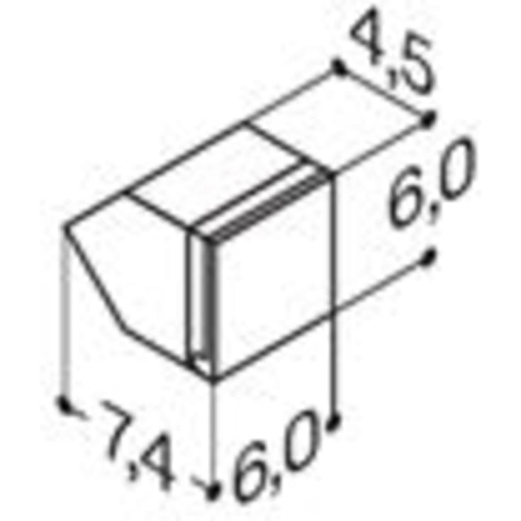 Dansani el-udtag til skuffe eller skab, 6x6 cm, grå