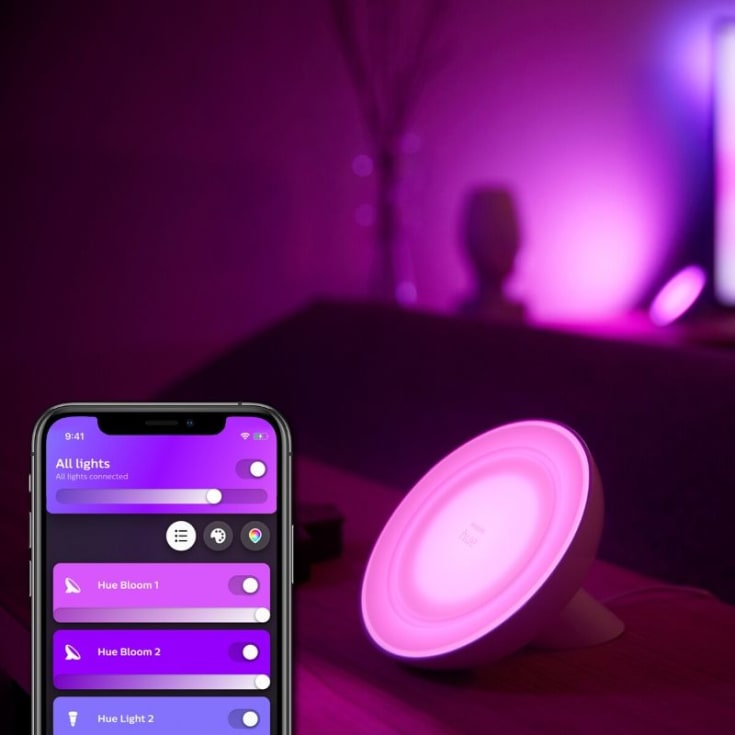 Philips Hue Bloom bordlampe, sort