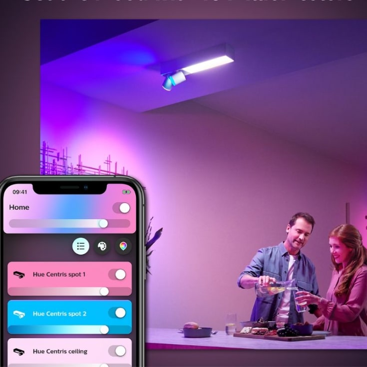 Philips Hue Centris takspotlight, vit